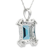 Bids.com London Blue Topaz Fashion Pendants 10KT White Gold Pendants White Smoke