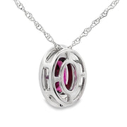 Bids.com .52ct Garnet Diamond Fashion Pendants 10KT White Gold Pendants White Smoke 18