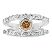 Bids.com .90ct Diamond Diamond Ring 14KT White Gold Rings White Smoke 7.0