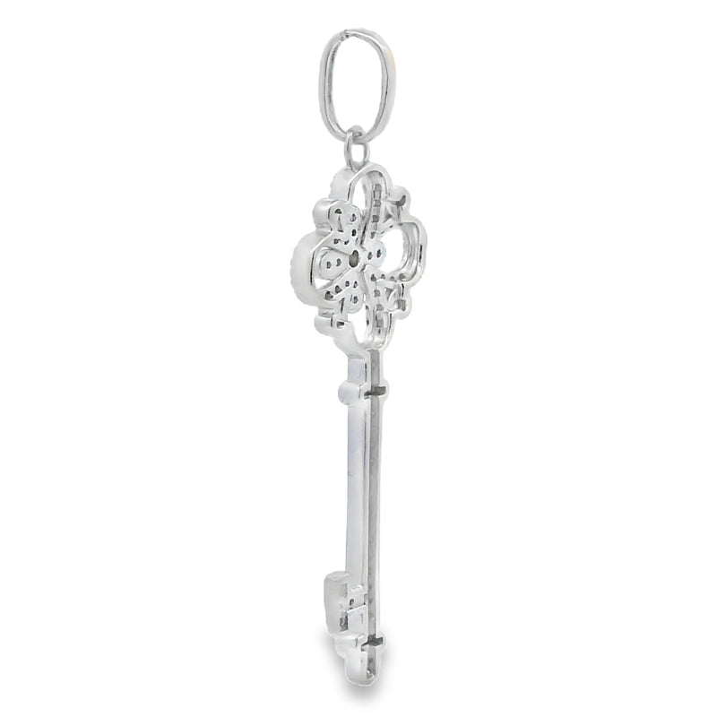 Bids.com .66ct Moissanite Fashion Pendants Sterling Silver Pendants White Smoke