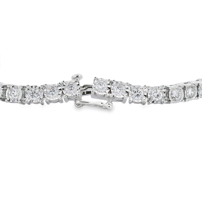 Bids.com Lab Grown Diamond Tennis Bracelet Sterling Silver Bracelets White Smoke