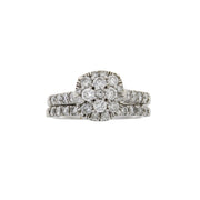 Bids.com 1.30ct Diamond Engagement Ring Set 10KT White Gold Rings White Smoke 7.0