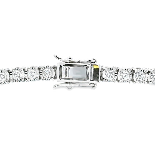 Bids.com Lab Grown Diamond Tennis Bracelet Sterling Silver Bracelets White Smoke 7