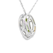 Bids.com .52ct Peridot Diamond Fashion Pendants 10KT White Gold Pendants White Smoke 18
