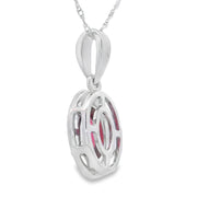 Bids.com .58ct Garnet Diamond Fashion Pendants 10KT White Gold Pendants White Smoke 18