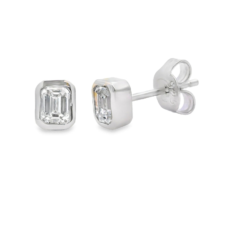 Bids.com .50ct Lab Grown Diamond Stud Earrings Sterling Silver Earrings White Smoke Default Title