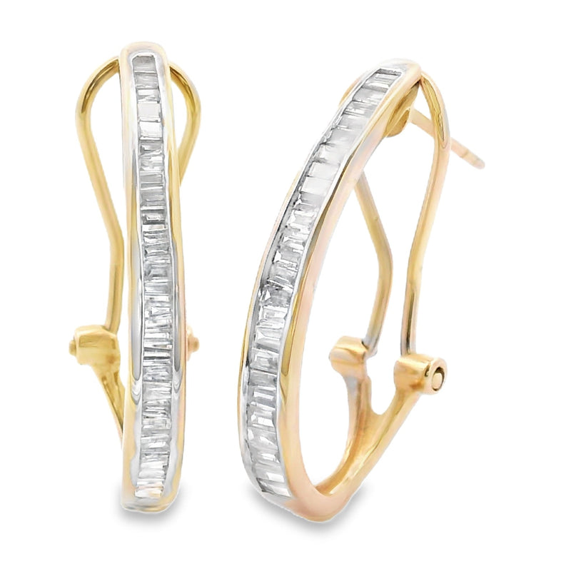 Bids.com .50ct Diamond Hoop Earrings 14KT Yellow Gold Earrings White Smoke Default Title