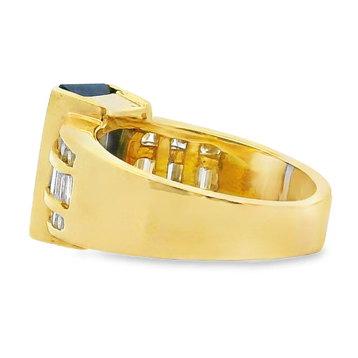 Bids.com .80ct Tanzanite Diamond Ring 18KT Yellow Gold Rings White Smoke 7.50