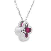 Bids.com .77ct Ruby Diamond Fashion Pendants 14KT White Gold Pendants White Smoke 18
