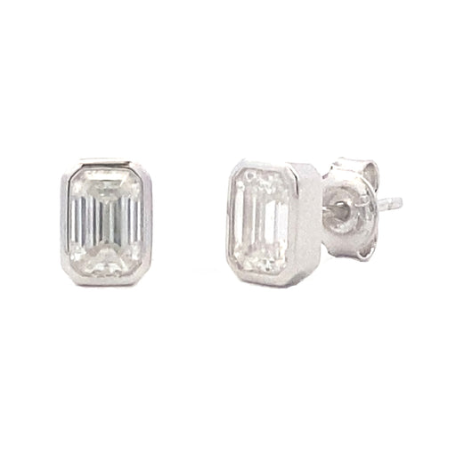 Bids.com .85ct Moissanite Stud Earrings Sterling Silver Earrings White Smoke Default Title