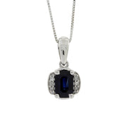 Bids.com .63ct Sapphire Diamond Fashion Pendants 14KT White Gold Pendants White Smoke 18