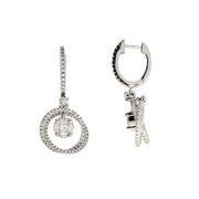 Bids.com 1.00ct Diamond Dangle Earrings 14KT White Gold Earrings White Smoke Default Title
