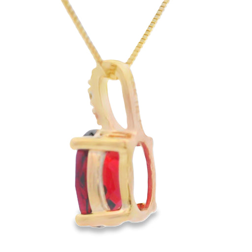 Bids.com 1.34ct Garnet Diamond Fashion Pendants 10KT Yellow Gold Pendants White Smoke 18
