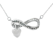 Bids.com .04ct Diamond Cross Religious Pendant Sterling Silver Pendants White Smoke 18