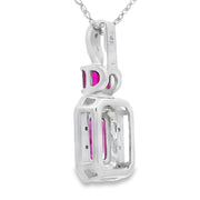 Bids.com .82ct Ruby Diamond Fashion Pendants 14KT White Gold Pendants White Smoke 18
