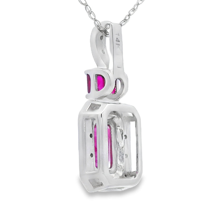 Bids.com .82ct Ruby Diamond Fashion Pendants 14KT White Gold Pendants White Smoke 18