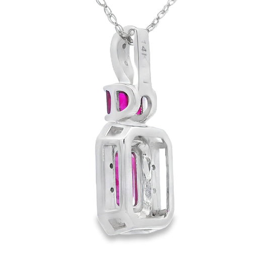 Bids.com .82ct Ruby Diamond Fashion Pendants 14KT White Gold Pendants White Smoke 18
