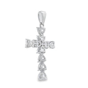 Bids.com Moissanite Cross Religious Pendant Sterling Silver Pendants White Smoke