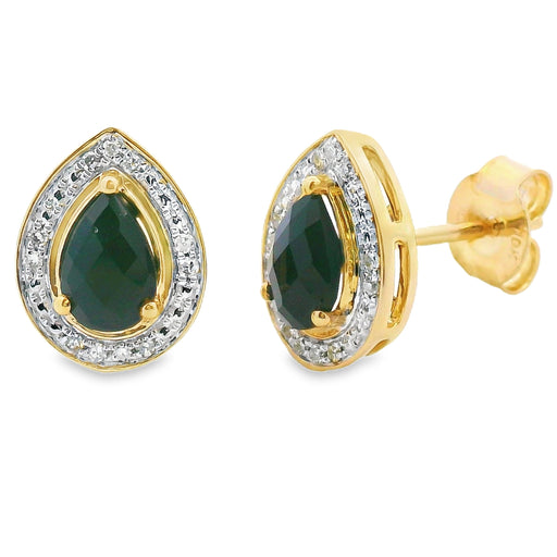 Bids.com .96ct Onyx Diamond Dangle Earrings 10KT Yellow Gold Earrings White Smoke Default Title