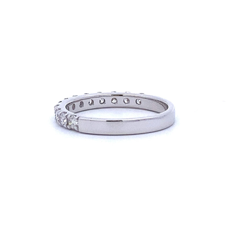 Bids.com .75ct Diamond Wedding Band Ring 14KT White Gold Rings White Smoke 7.0