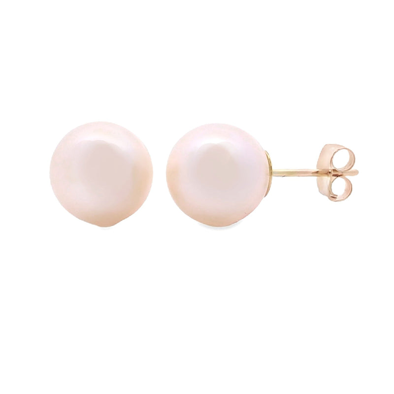 Bids.com FW Pearl Stud Earrings 14KT Yellow Gold Earrings White Smoke Default Title