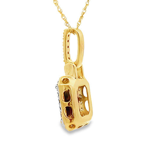 Bids.com 1.31ct Garnet Diamond Fashion Pendants 10KT Yellow Gold Pendants White Smoke