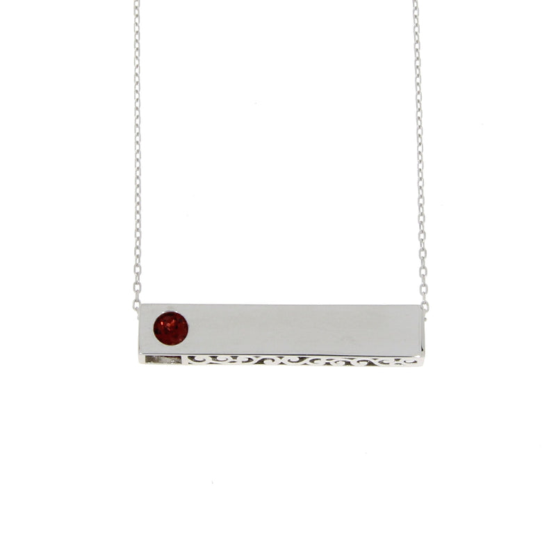 Bids.com Garnet Fashion Pendants Sterling Silver Pendants White Smoke 18