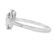 Bids.com .44ct Rose Quartz Diamond Ring 10KT White Gold Rings White Smoke 7.0