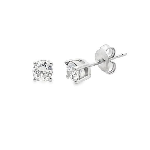 Bids.com .50ct Lab Grown Diamond Stud Earrings Sterling Silver Earrings White Smoke Default Title
