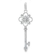 Bids.com .66ct Moissanite Fashion Pendants Sterling Silver Pendants White Smoke Default Title