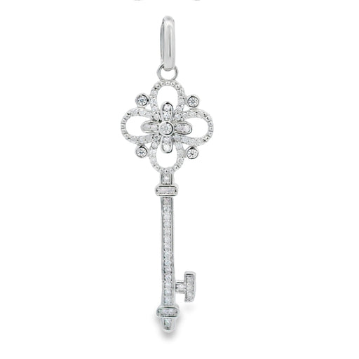 Bids.com .66ct Moissanite Fashion Pendants Sterling Silver Pendants White Smoke Default Title