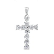 Bids.com Moissanite Cross Religious Pendant Sterling Silver Pendants White Smoke Default Title