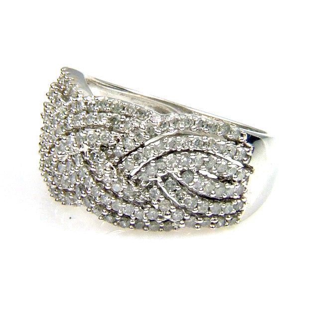 Bids.com 1.00ct Diamond Ring 10KT White Gold Rings White Smoke 7.0