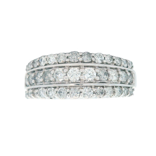 Bids.com 1.00ct Diamond Wedding Band Ring 10KT White Gold Rings Gray 7.0