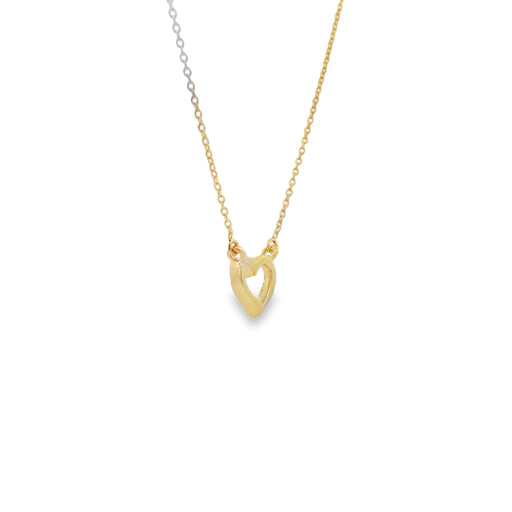Bids.com .03ct Diamond Heart Love Pendant 14KT Yellow Gold Pendants White Smoke 18