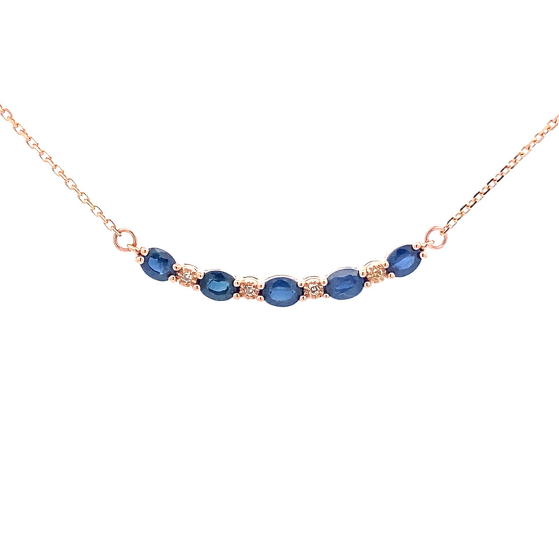 Bids.com .73ct Sapphire Diamond Fashion Pendants 10KT Rose Gold Pendants White Smoke 18