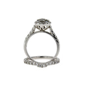 Bids.com 1.30ct Diamond Engagement Ring Set 10KT White Gold Rings White Smoke 7.0