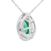 Bids.com .41ct Emerald Diamond Fashion Pendants 10KT White Gold Pendants White Smoke 18