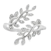 Bids.com .10ct Diamond Ring Sterling Silver Rings White Smoke 6.0