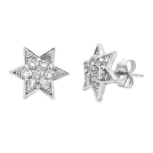 Bids.com .50ct White Topaz Earrings Sterling Silver Earrings White Smoke Default Title