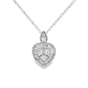 Bids.com .31ct Diamond Fashion Pendants 14KT White Gold Pendants White Smoke