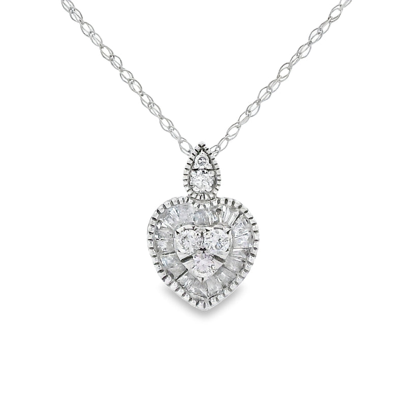 Bids.com .31ct Diamond Fashion Pendants 14KT White Gold Pendants White Smoke