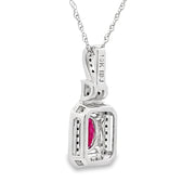 Bids.com .66ct Ruby Diamond Fashion Pendants 10KT White Gold Pendants White Smoke 18