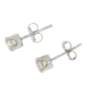 Bids.com .75ct Diamond Stud Earrings 14KT White Gold Earrings White Smoke