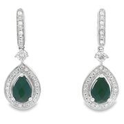 Bids.com .84ct Onyx Diamond Dangle Earrings 10KT White Gold Earrings White Smoke Default Title