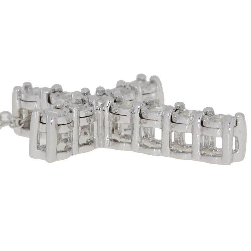 Bids.com .25ct Diamond Cross Religious Pendant Sterling Silver Pendants White Smoke 18