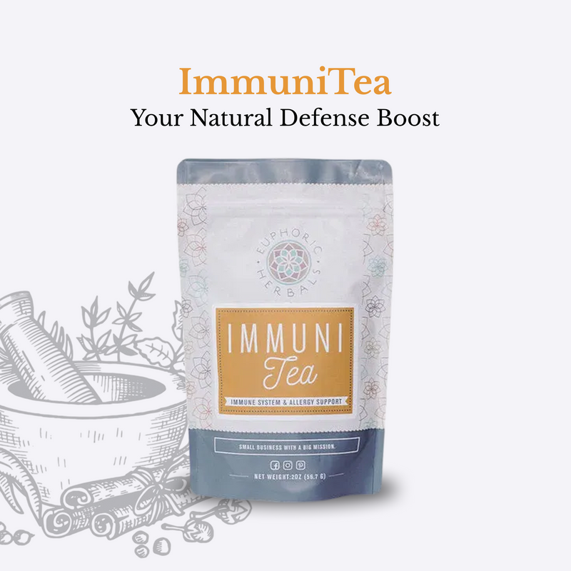 Euphoric Herbals ImmuniTea Herbal Tea White Smoke 60 Cup Servings,30 Cup Servings