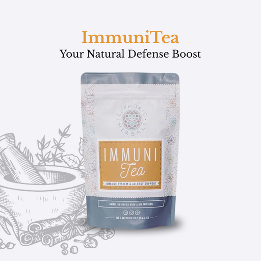 Euphoric Herbals ImmuniTea Herbal Tea White Smoke 60 Cup Servings,30 Cup Servings