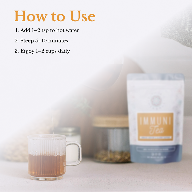 Euphoric Herbals ImmuniTea Herbal Tea White Smoke 60 Cup Servings,30 Cup Servings
