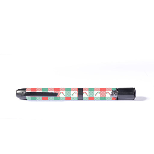 Peelz Peppermint Plaid InPen - Smart Insulin Pen Sticker - Pump Peelz Peelz/Stickers White Smoke